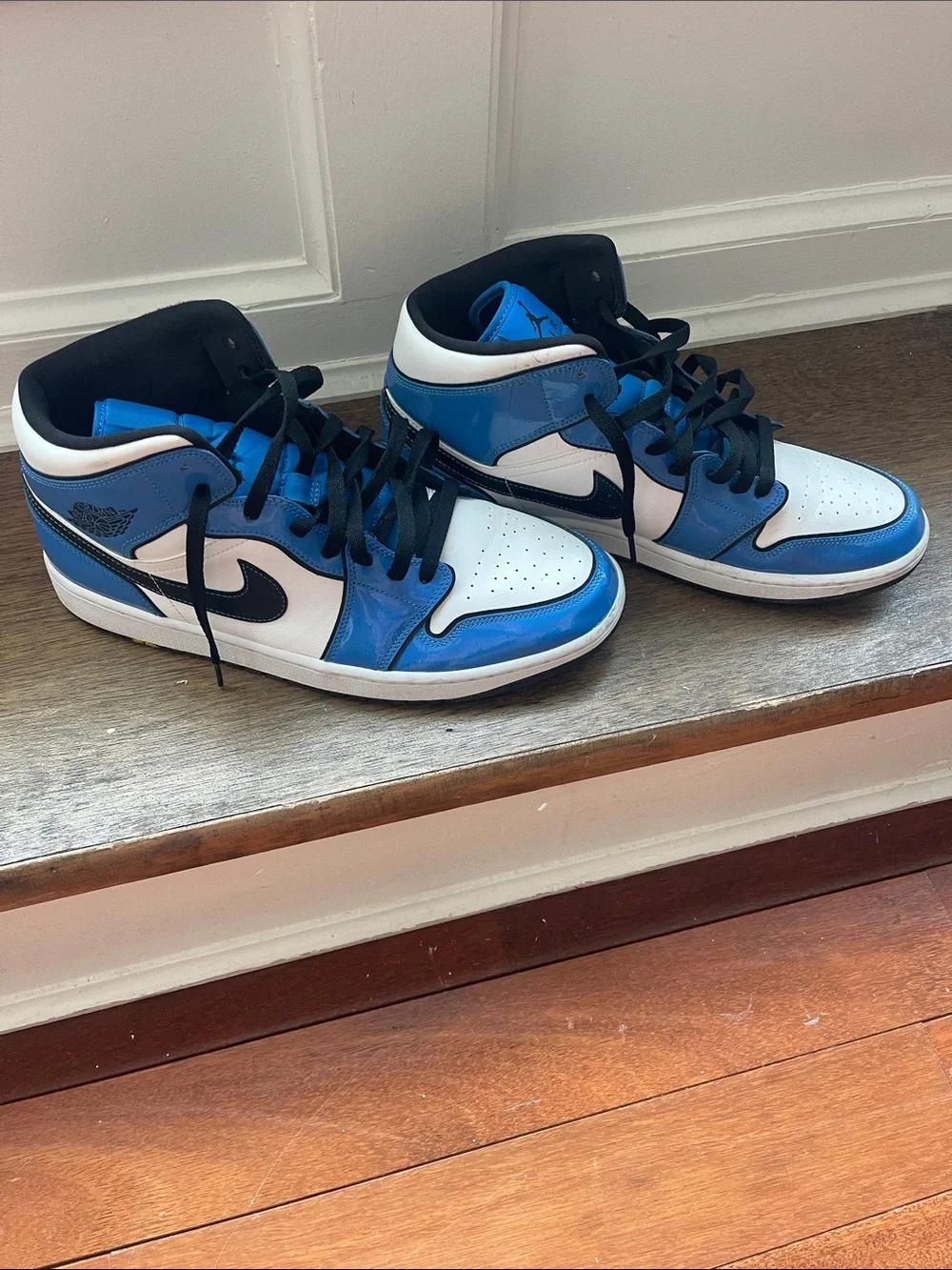 Jordan Men's High-Top Sneakers - White & Blue